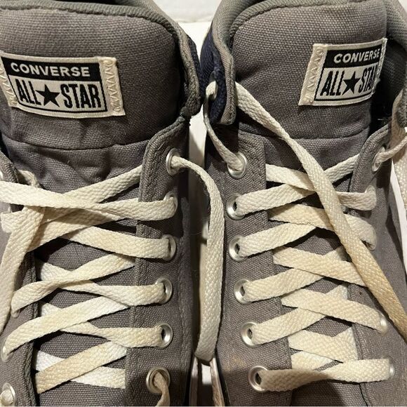 Converse All Star Hi Top Sneaker Unisex Gray and black Men's 9 Women's 11 - Picture 5 of 9